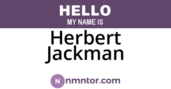 Herbert Jackman