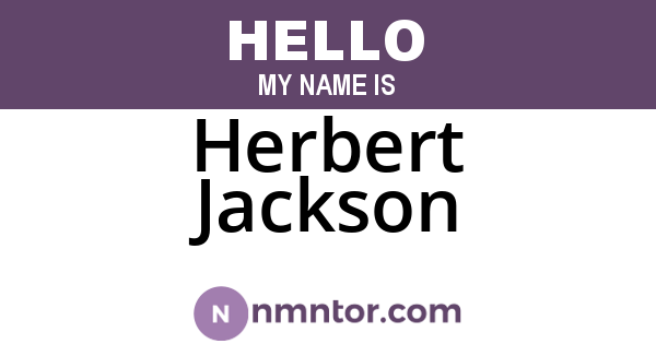 Herbert Jackson