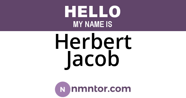 Herbert Jacob