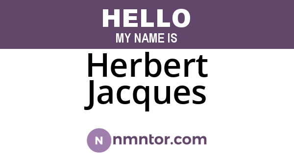 Herbert Jacques