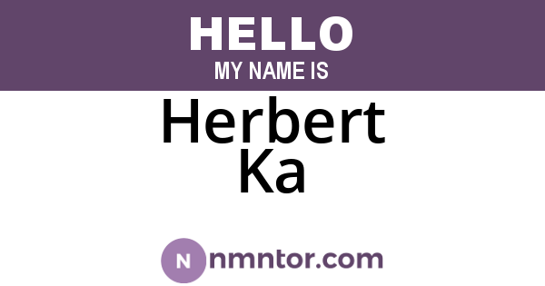 Herbert Ka