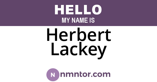 Herbert Lackey