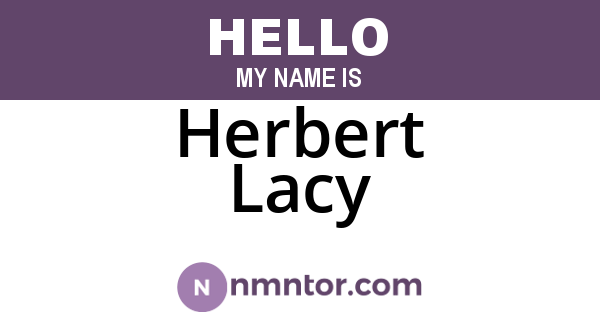 Herbert Lacy