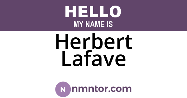 Herbert Lafave