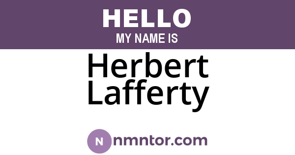 Herbert Lafferty