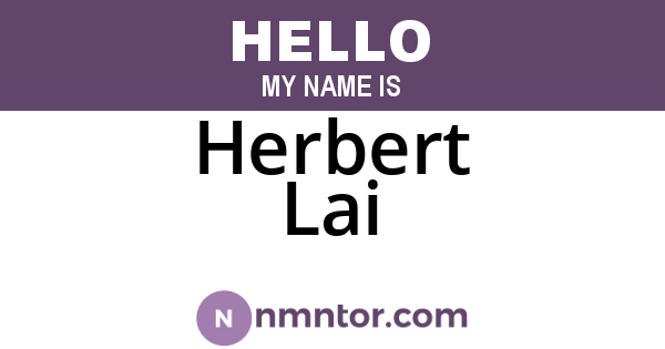 Herbert Lai