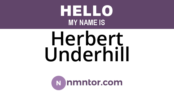 Herbert Underhill