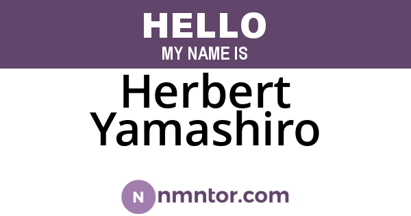 Herbert Yamashiro