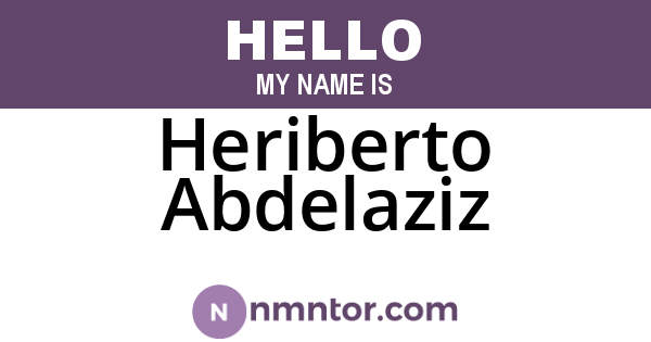 Heriberto Abdelaziz