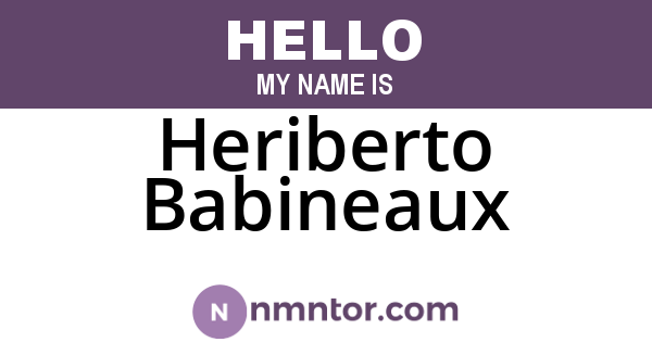 Heriberto Babineaux
