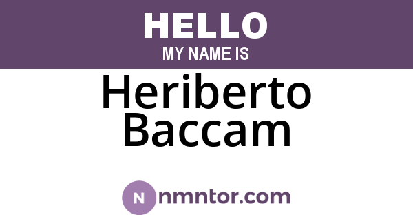 Heriberto Baccam
