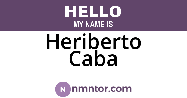 Heriberto Caba
