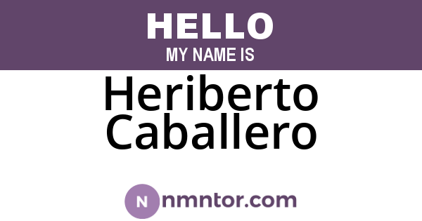 Heriberto Caballero