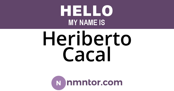 Heriberto Cacal