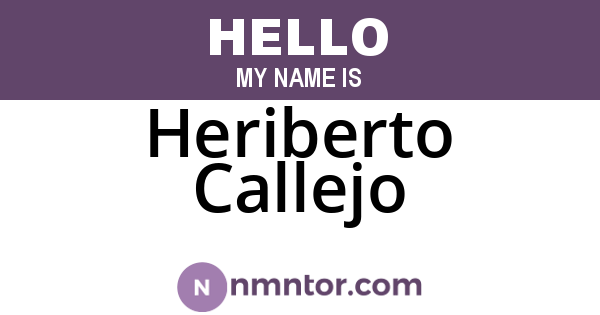 Heriberto Callejo