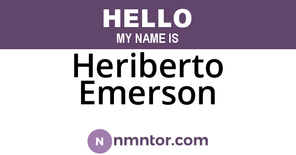 Heriberto Emerson