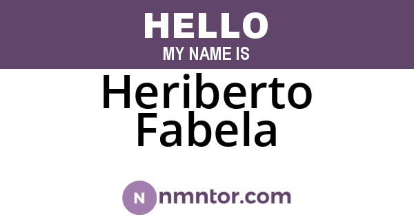 Heriberto Fabela