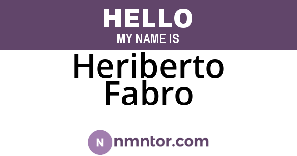 Heriberto Fabro