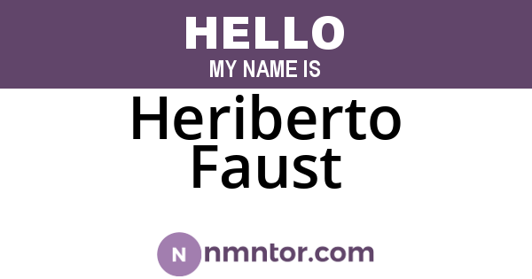 Heriberto Faust