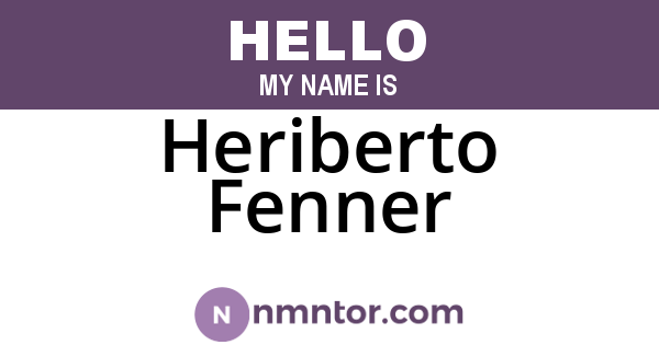 Heriberto Fenner
