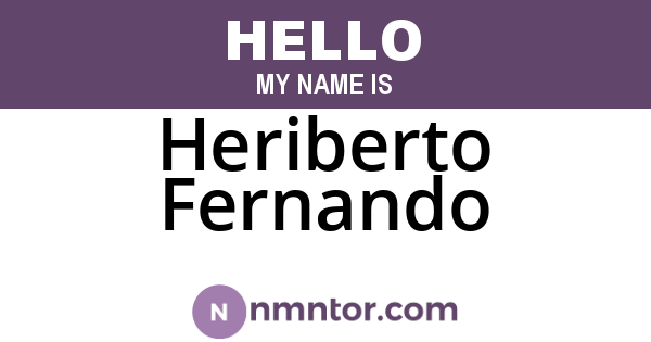 Heriberto Fernando