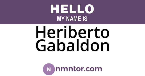 Heriberto Gabaldon