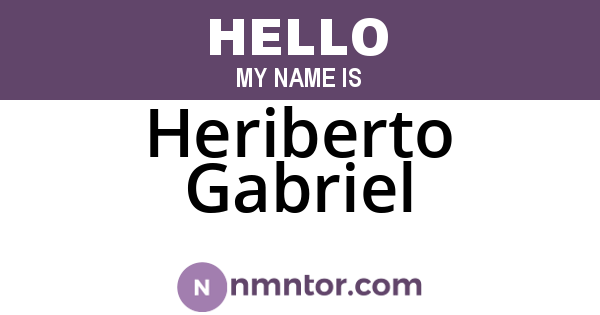 Heriberto Gabriel