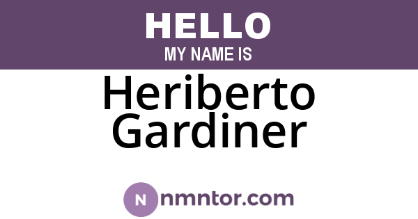 Heriberto Gardiner