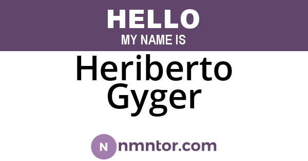 Heriberto Gyger
