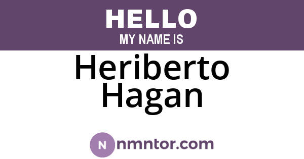 Heriberto Hagan