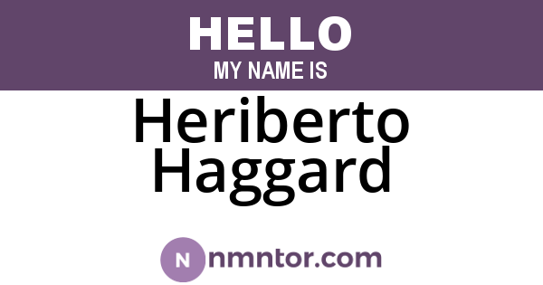 Heriberto Haggard