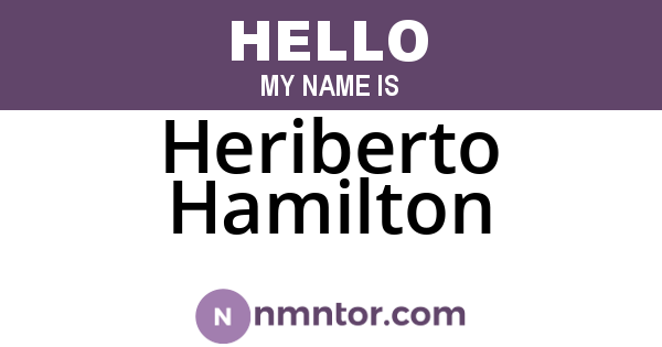 Heriberto Hamilton