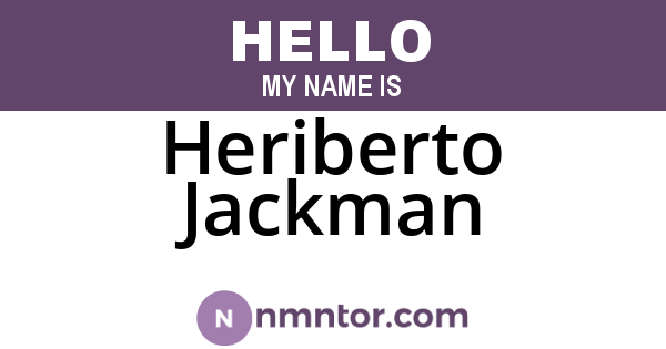 Heriberto Jackman