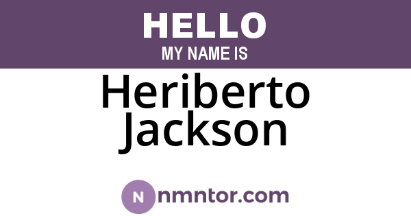 Heriberto Jackson