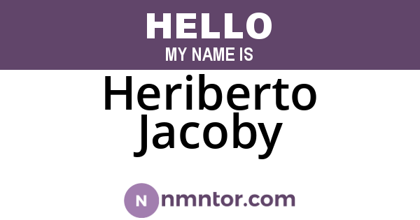 Heriberto Jacoby