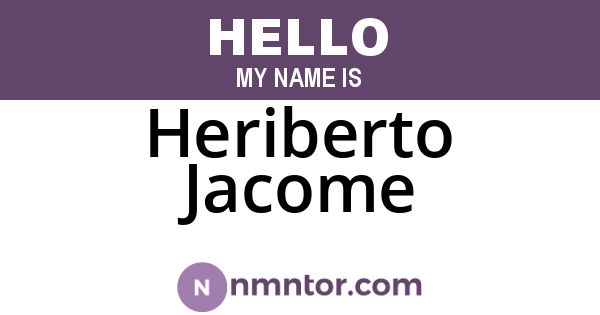 Heriberto Jacome