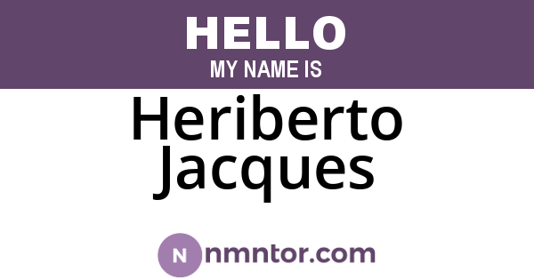 Heriberto Jacques