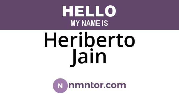 Heriberto Jain