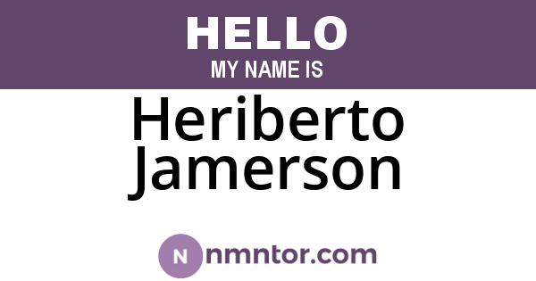 Heriberto Jamerson