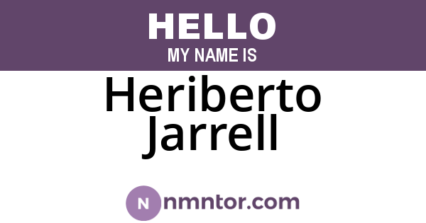 Heriberto Jarrell