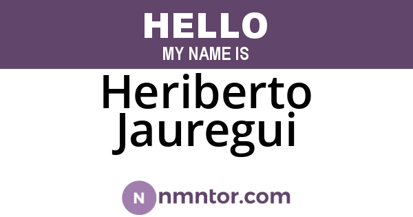 Heriberto Jauregui