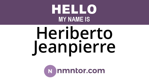 Heriberto Jeanpierre