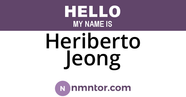 Heriberto Jeong