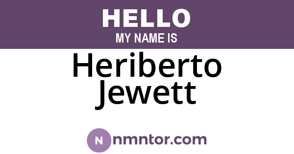 Heriberto Jewett