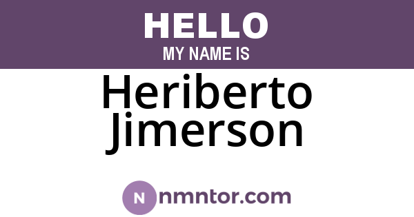Heriberto Jimerson