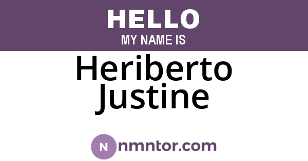 Heriberto Justine