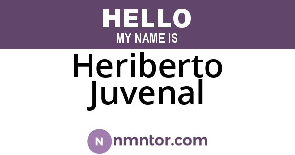 Heriberto Juvenal