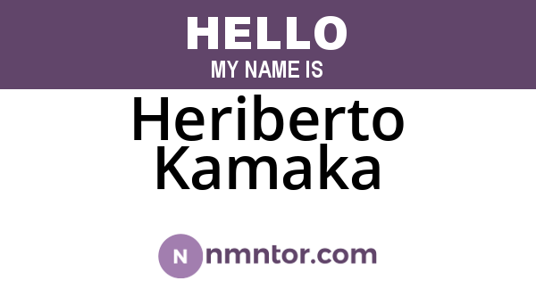 Heriberto Kamaka