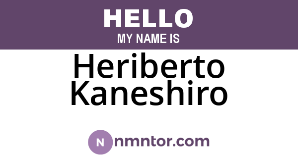 Heriberto Kaneshiro