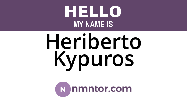 Heriberto Kypuros